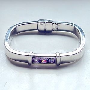 Flli Menegatti sterling silver and amethyst bangle.